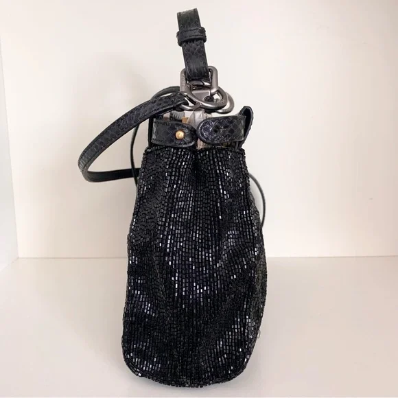 New Fendi beaded Python peekaboo crossbody bag - Picture 15 of 16